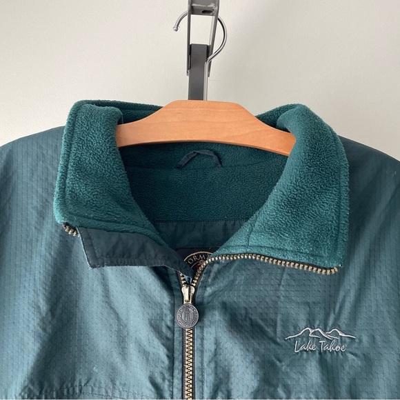 Vintage Stormtech Lake Tahoe Full Zip Vest Forest Green Fleece Lined Mens 2XL - Picture 8 of 11